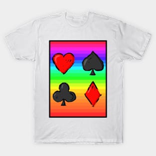 Rainbow Lucky Playing Card T-Shirt